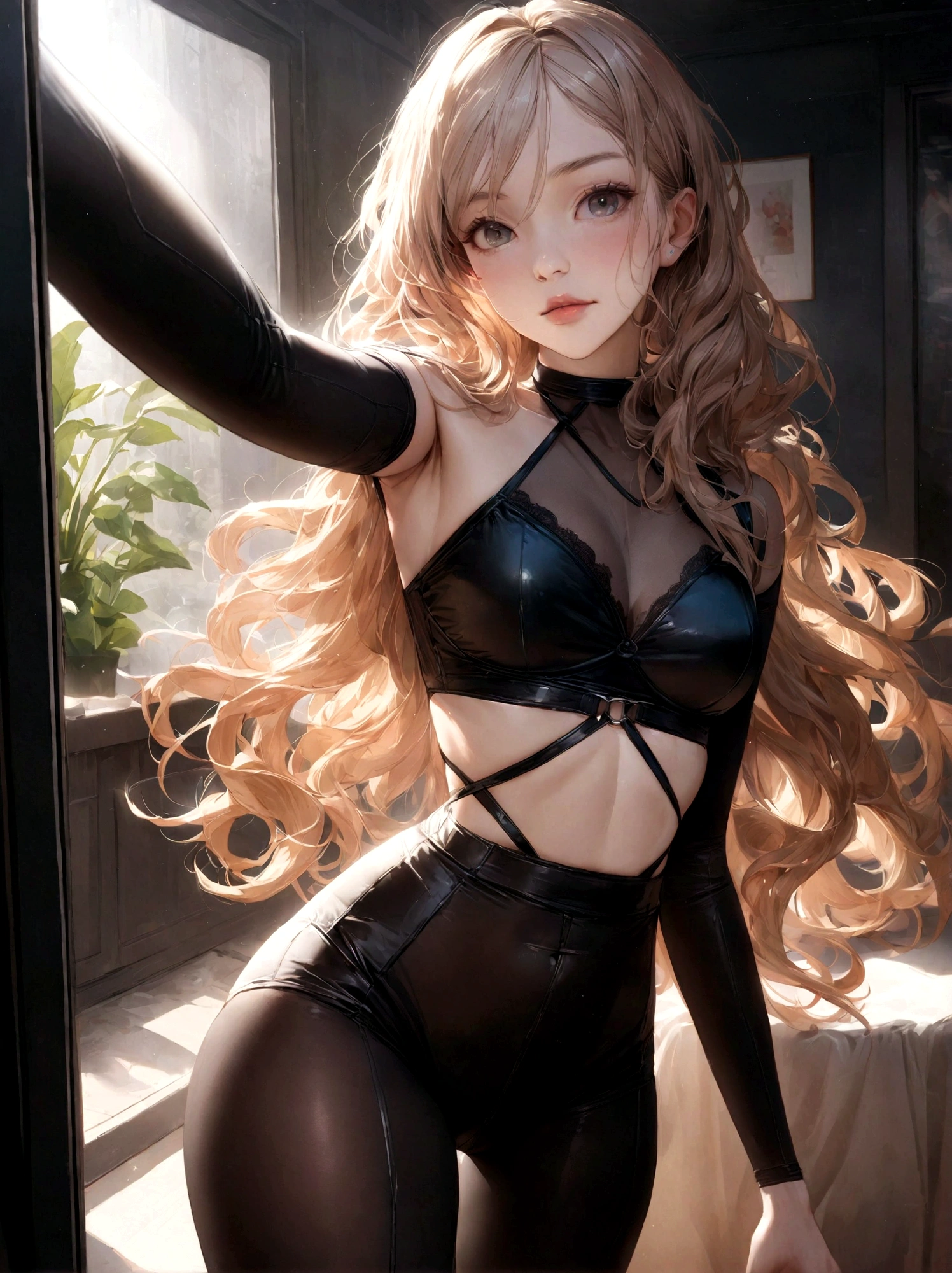 (mannequin brune au corps parfait), (Wavy shoulder-length hair), Resistant (leggings et soutien-gorge de sport), (selfie)
photo, ,jupe longue rouge, slightly transparent, with delicately reflected hundreds. dans un restaurant chic qui t'attend, couleurs claires excitées, detailed female body cut, du visage et des pores de la peau, highly detailed expressive, space above the head, profondeur de champ, skin details, sunlight, ultra realistic, cinematic