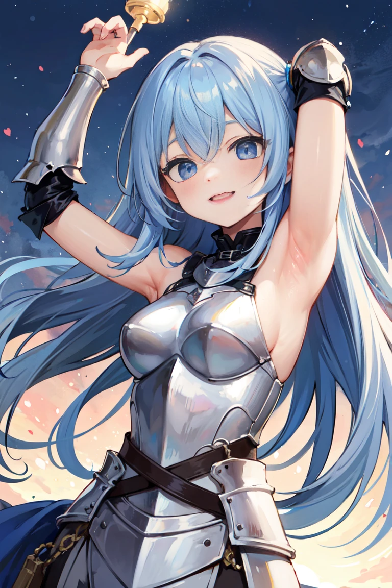 Armpit、female knight、smile
