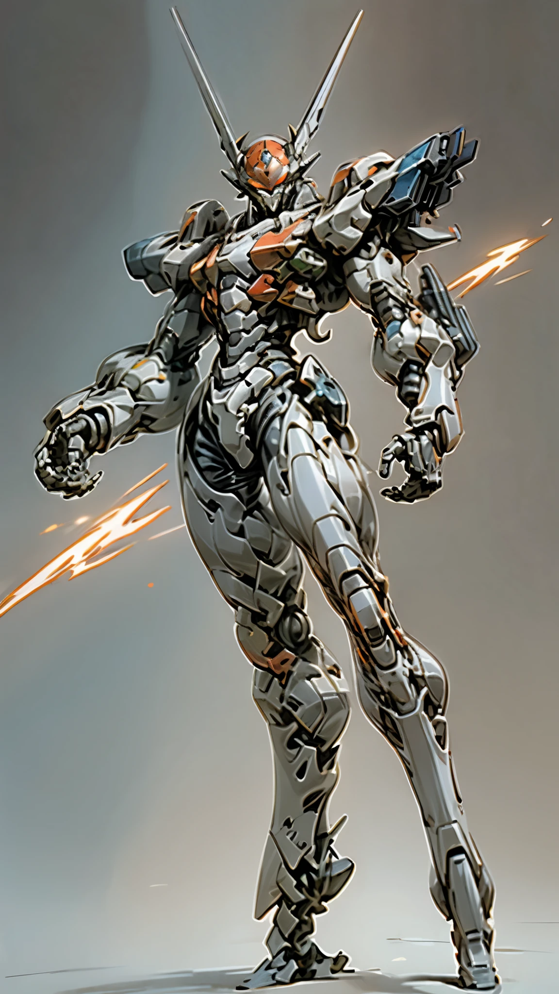 Humanoid Mecha, fully enclosed shoulder guards, matching arm and leg guards, full body, full armor, the design balances heavy with agility, (the color scheme is primarily white with red and blue accents, the concept Inspired by Super robot, organic biotech armor, standing, floating high above the futuristic sci-fi city), exquisite and mature art style, (aura effect, energy, glowing eyes, the armor glows), ((SRS)), metallic, dynamic, dramatic, high definition, best quality, highres, ultra-detailed, ultra-fine painting, extremely delicate, professional, perfect body proportions, anatomically correct, symmetrical face, extremely detailed eyes and face, high quality eyes, creativity, RAW photo, UHD, 32k, Natural light, cinematic lighting, masterpiece-anatomy-perfect, masterpiece:1.5