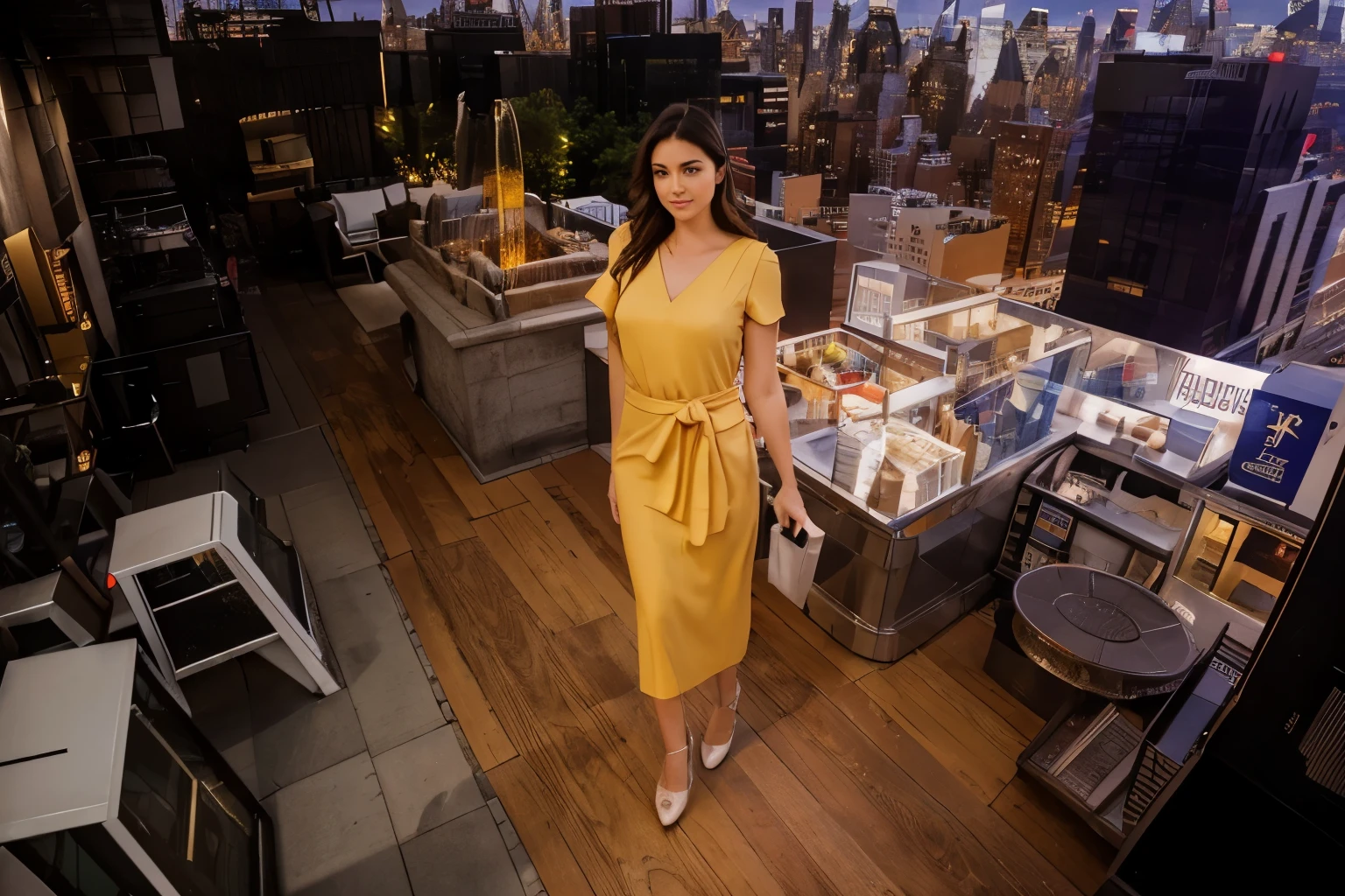 (Best quality, 8k, 32k, Masterpiece, UHD:1.2) Transform the setting of this image to the Grand Central Station in New York City. The environment should capture the iconic and grand architecture of this historic train station.

The scene should include:

The vast main concourse with its high ceilings and iconic celestial mural on the ceiling.
The large arched windows letting in natural light.
The central information booth with its four-faced clock.
The bustling atmosphere with people walking, waiting, and interacting.
Detailed architectural elements such as marble floors, grand staircases, and ornate chandeliers.
The lighting should be dynamic, capturing the natural light streaming through the large windows, as well as the ambient glow from the station’s interior lights. Contrasted shadows should highlight the architectural details and the movement of people.

The scene should feel alive with the hustle and bustle typical of Grand Central Station, providing a detailed and engaging backdrop that showcases the grandeur and energy of this iconic location.