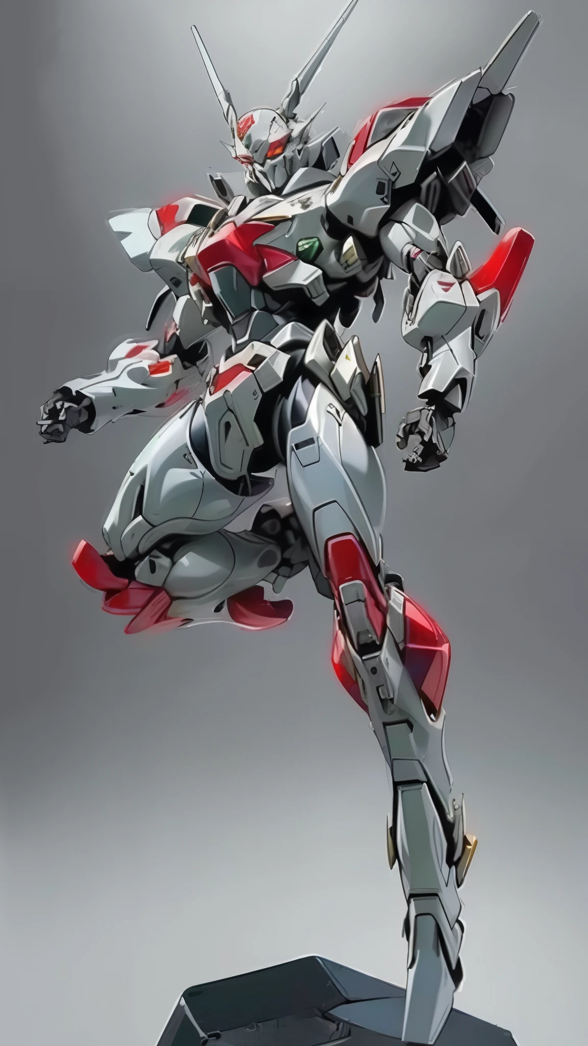 Humanoid Mecha, fully enclosed shoulder guards, matching arm and leg guards, full body, full armor, the design balances heavy with agility, (the color scheme is primarily white with red and blue accents, the concept Inspired by Super robot, organic biotech armor, standing, floating high above the futuristic sci-fi city), exquisite and mature art style, (aura effect, energy, glowing eyes, the armor glows), ((SRS)), metallic, dynamic, dramatic, high definition, best quality, highres, ultra-detailed, ultra-fine painting, extremely delicate, professional, perfect body proportions, anatomically correct, symmetrical face, extremely detailed eyes and face, high quality eyes, creativity, RAW photo, UHD, 32k, Natural light, cinematic lighting, masterpiece-anatomy-perfect, masterpiece:1.5