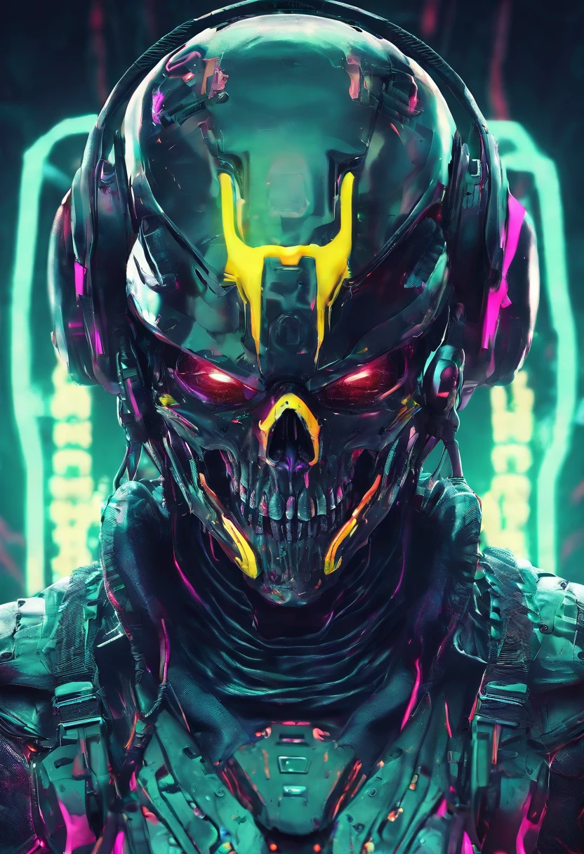 (((closeup of a person wearing a skull mask and a helmet:1.2)), 1 person, detailed hooded skull design, menacing unreal atmosphere, 1024px profile shot focused on head and shoulders, skeleton-like appearance, spec-ops headgear with mask, combat-ready tactical look, hyper-realistic digital art, 8k resolution, dark digital art style, ultra detailed, cinematic lighting, physically-based rendering, extreme detail description, vivid colors, professional)