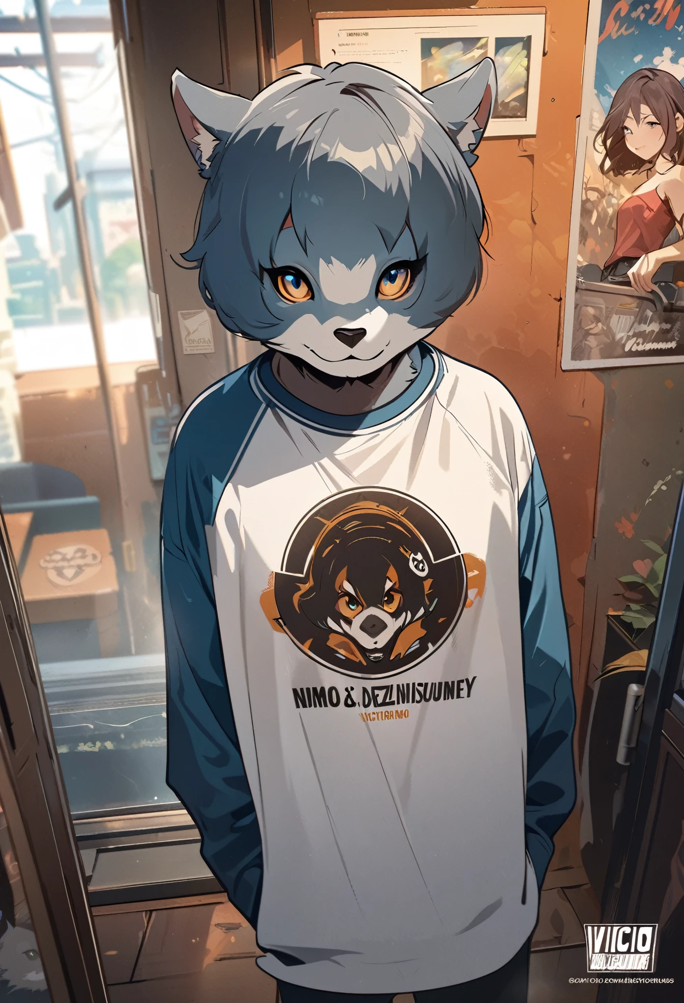 top quality, best quality, poster, rzminjourney, vector-art, High-quality illustrations by Victo Ngai, masterpiece(kemono, furry anthro)logo mark, round,