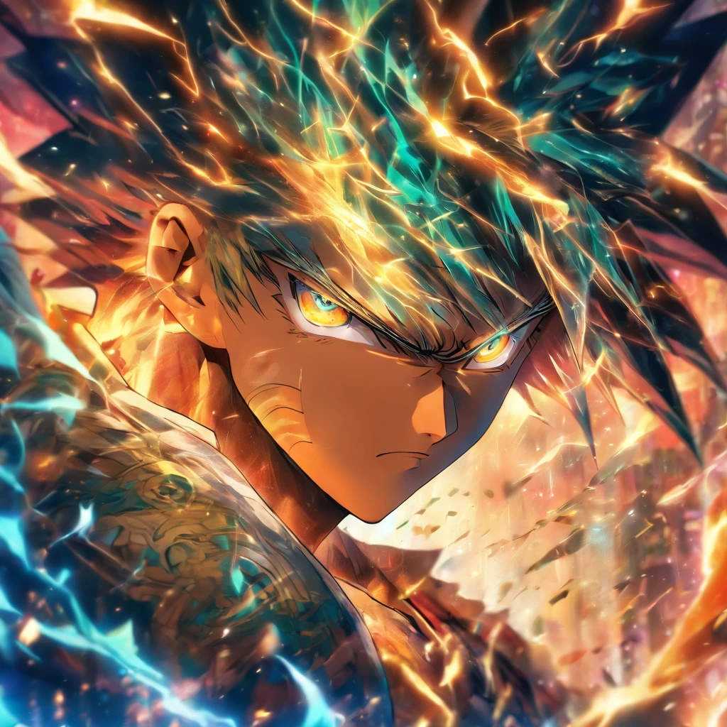 "A portrait of someone overcoming a personal challenge, with symbols of growth and transformation in the background."