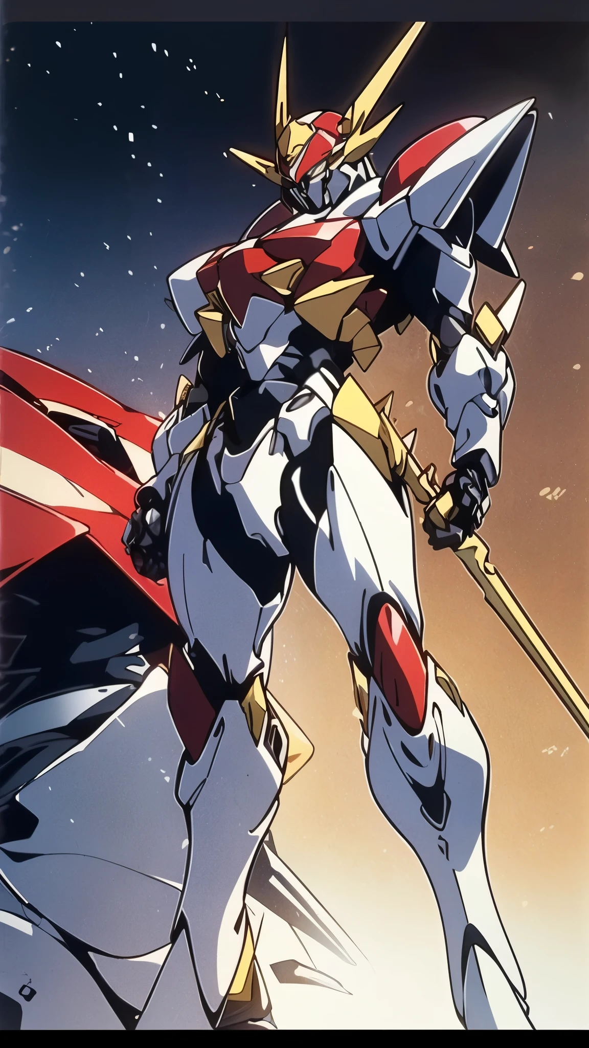 Humanoid Mecha, fully enclosed shoulder guards, matching arm and leg guards, full body, full armor, the design balances heavy with agility, (the color scheme is primarily white with red and blue accents, the concept Inspired by Super robot, organic biotech armor, standing, floating high above the futuristic sci-fi city), exquisite and mature art style, (aura effect, energy, glowing eyes, the armor glows), ((SRS)), metallic, dynamic, dramatic, high definition, best quality, highres, ultra-detailed, ultra-fine painting, extremely delicate, professional, perfect body proportions, anatomically correct, symmetrical face, extremely detailed eyes and face, high quality eyes, creativity, RAW photo, UHD, 32k, Natural light, cinematic lighting, masterpiece-anatomy-perfect, masterpiece:1.5