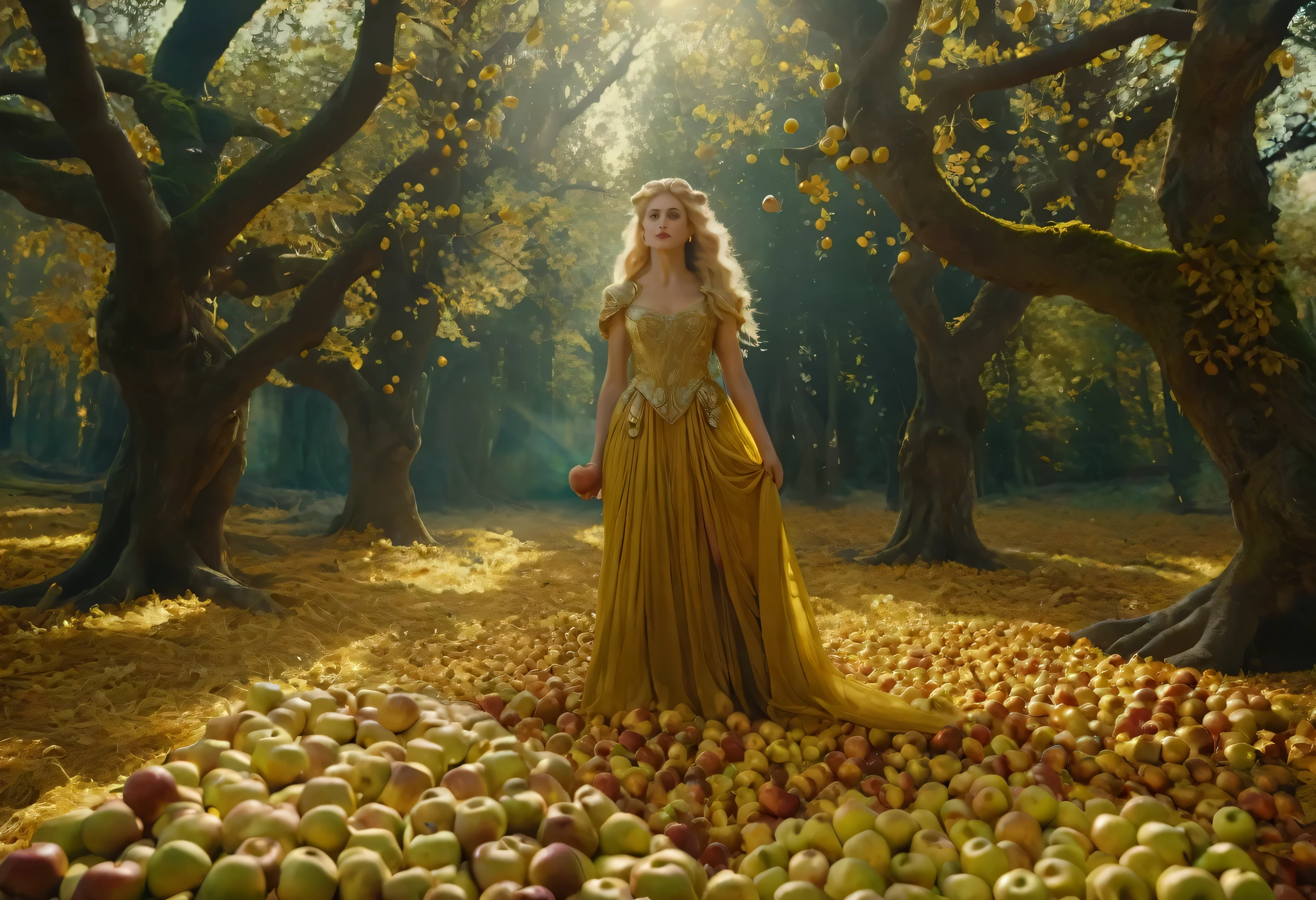 Deafening Terrible the The tale of Atalanta and the golden apples reenacted by Conseil, absurdres, magnificent, fantastic aesthetic, UHD, advanced cinematic perfect light, colorful, epic composition, imposing, dynamic background, intricate artistic color, magical atmosphere, handsome