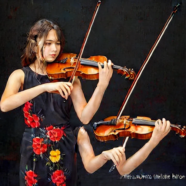 (masterpiece, best quality:1.2), 1girl, playing violin, solo