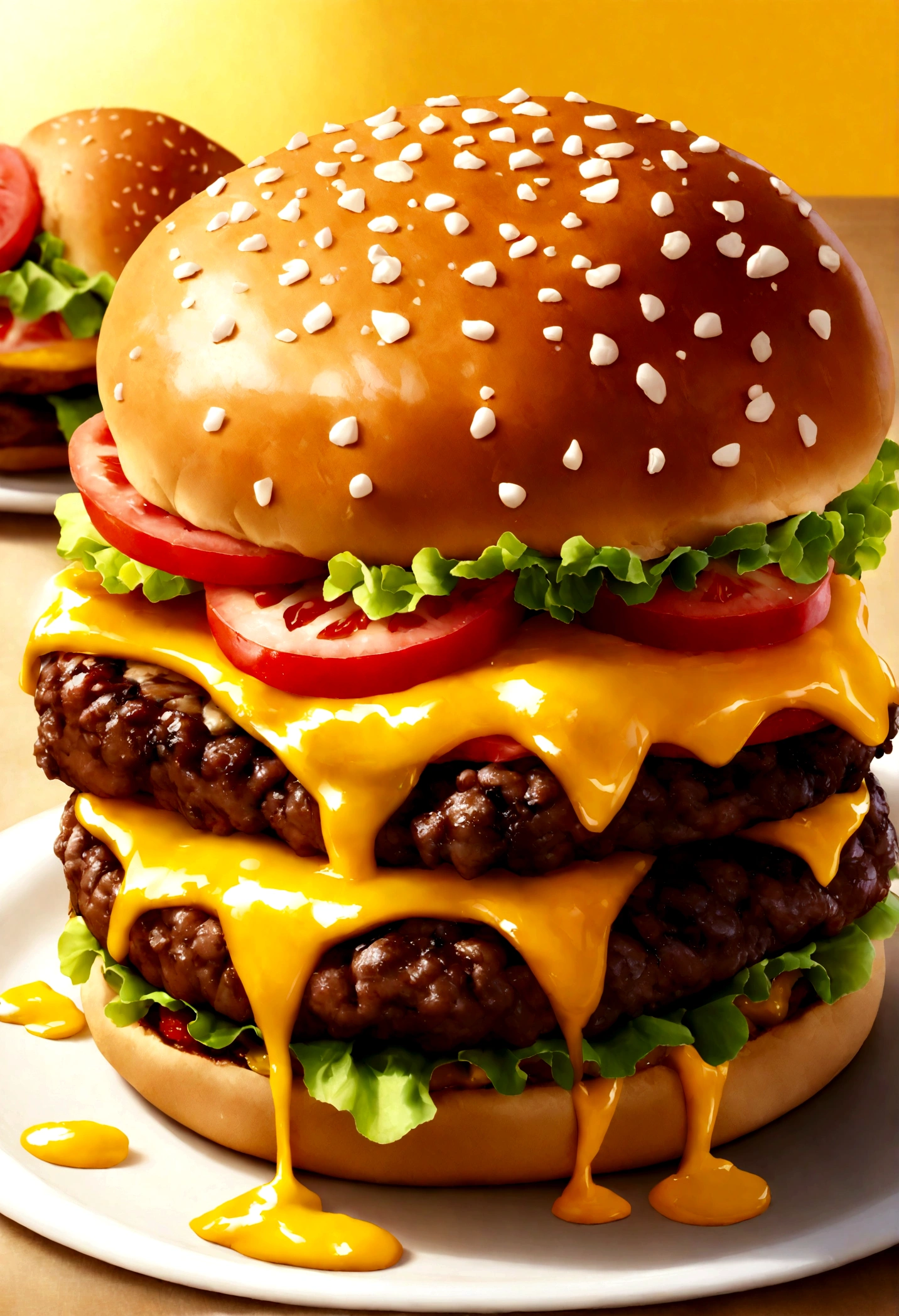 make a burger, don't add melted cheddar cheese
