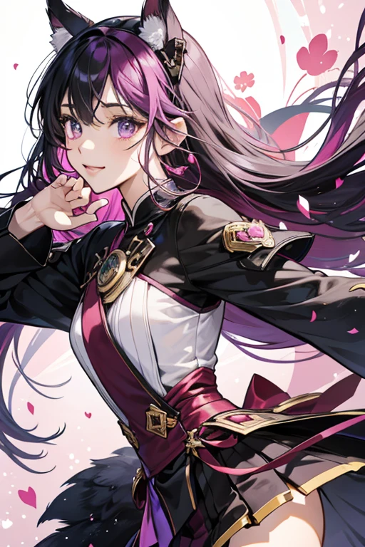 Morutchi is mostly black with a yellow face and arms. She has small black eyes, small black ears, and a small smile, and is always shown with pink flowers floating above her head. Morutchi also appears to have red heart shaped hair clips or ears on the sides of her head, which were later changed to be purple and wing-like. SPARKLE; GLITTER
