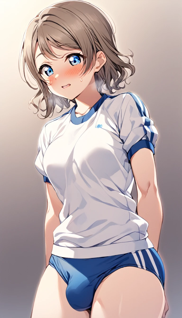 1 girl Love live Watanabe You gym uniform bulge Buruma Erection Bulge