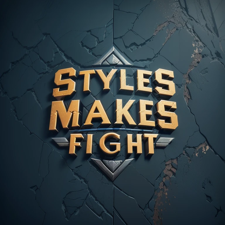 arafed signe sur un mur qui dit que les styles font le combat, stylized 3D, stylized as a 3d render, stylized 3d render, stylized 3d render, stylized 3D graphics, Stylized STL, in the style of Kyrill Kotashev, dans le style du rendu 3D, stylized pbr, Style de Mortal Kombat