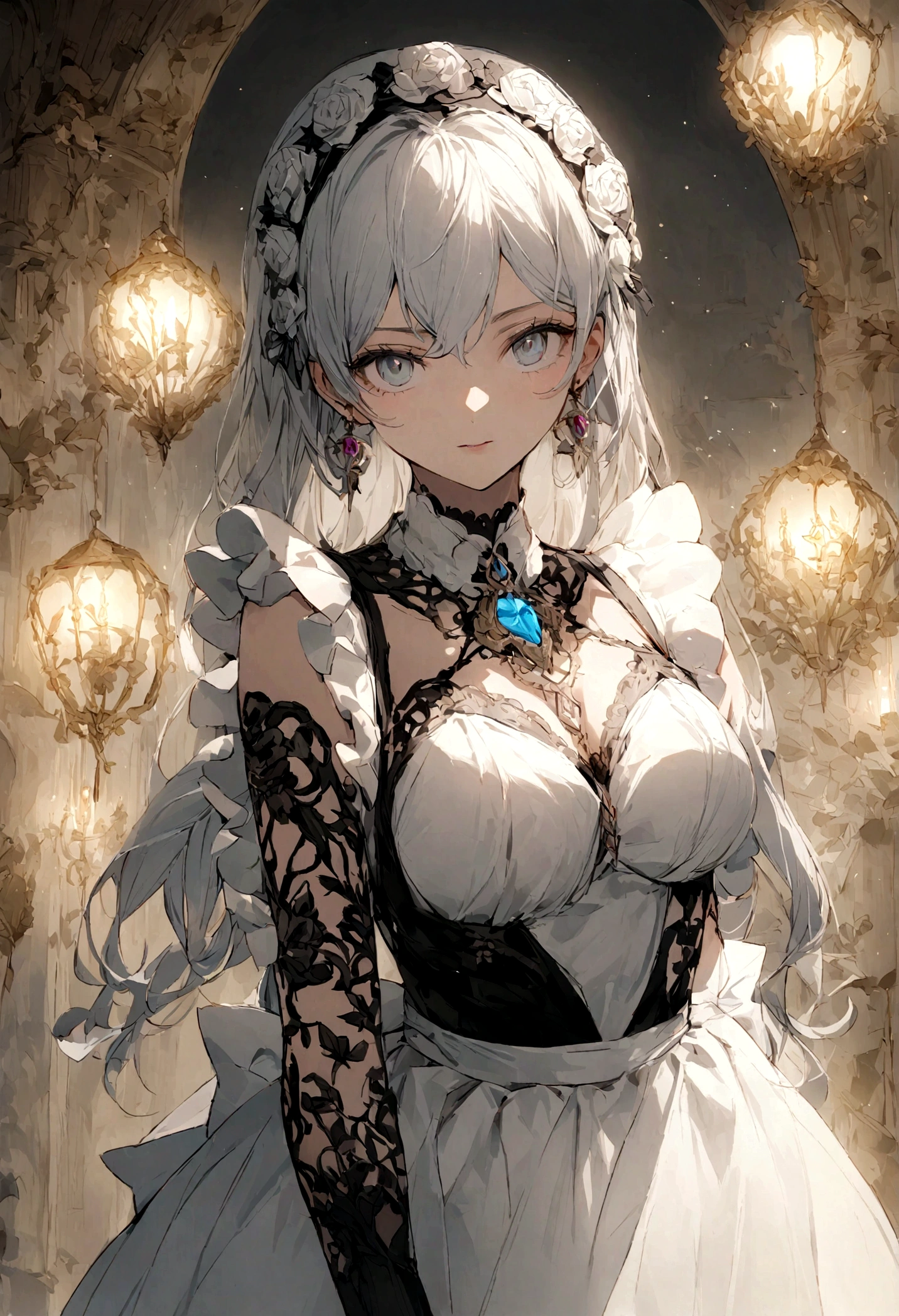 una maid sometiendo a otra maid pero en menos ropa mostrado lenceria y con cara de gemir