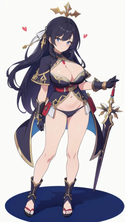 masterpiece, best quality, solo, milf, high fantasy outfits, ((white background)), full body, thong, cleavage, slave fighter, big glove, standing,