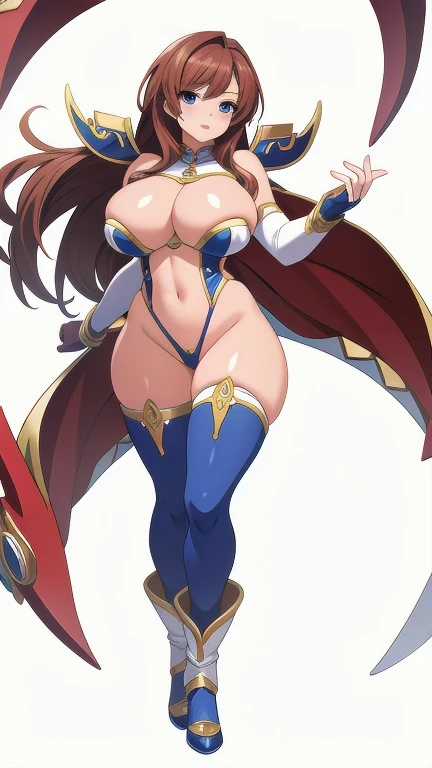 masterpiece, best quality, solo, milf, ((white background)), full body, thong, slave fighter, big glove, standing,