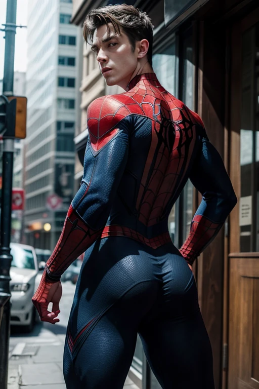 men dressed like spiderman with a big ass