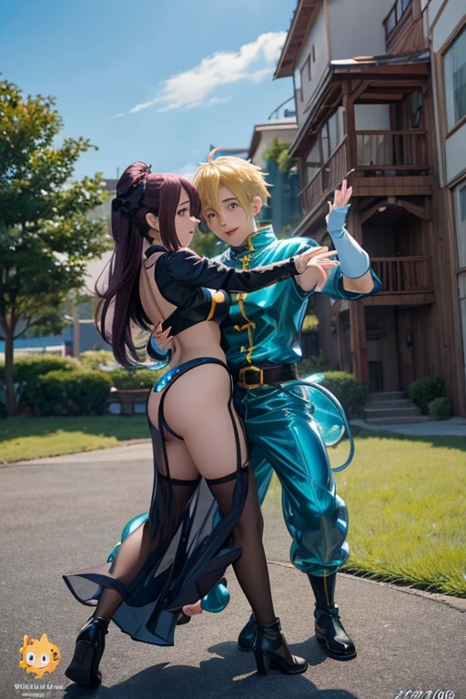 Anime characters posing in front of buildings,seven deadly sins anime,konosuba,konosuba anime style,Popular isekai anime,Reincarnation Shitara Slime Dattaken,Today’s featured anime stills,cartoon",Anime Visual,Reincarnated as a Slime,animation main visual”,8k!,animation main visual (((A lot of dancing)))