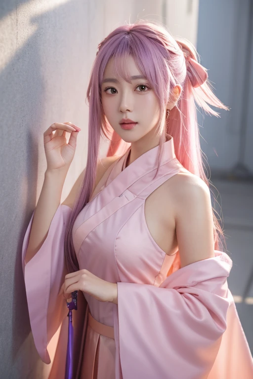 there are many anime characters on a wall with a star, arknights, from arknights, fate grand order, from bravely default ii, crisp clear rpg portrait, chibi, characters from azur lane, kantai collection style, genshin, art of kirokaze pixel, hd artwork, kantai collection arcade, video game genshin impact, granblue fantasy+++++arafed image of a group of asian women posing for a picture, (pink colors), trending at cgstation, pink skin, trending on cgstation, portrait of a pink gang, 1 as february), ulzzang, ((Purple)), pink clothes, trending on bbwchan, yanjun chengt, in girls generation, pastel pink skin tone(((a lot of)))