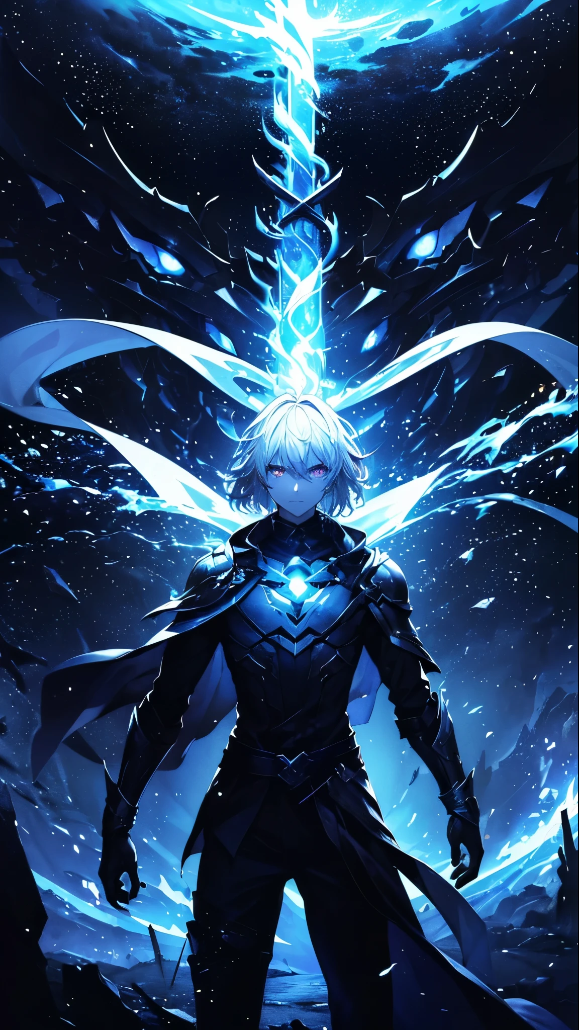 (((masterpiece)))、(((top-quality)))、((ultra-detailliert))、Come、The Darkness of the Abyss、Flaming Great Sword、Darkness, Shadow, Hate and Destruction、Great Flame of Vengeance、Burn Me、Burn him、He Who Burns、(Fire of the Abyss)