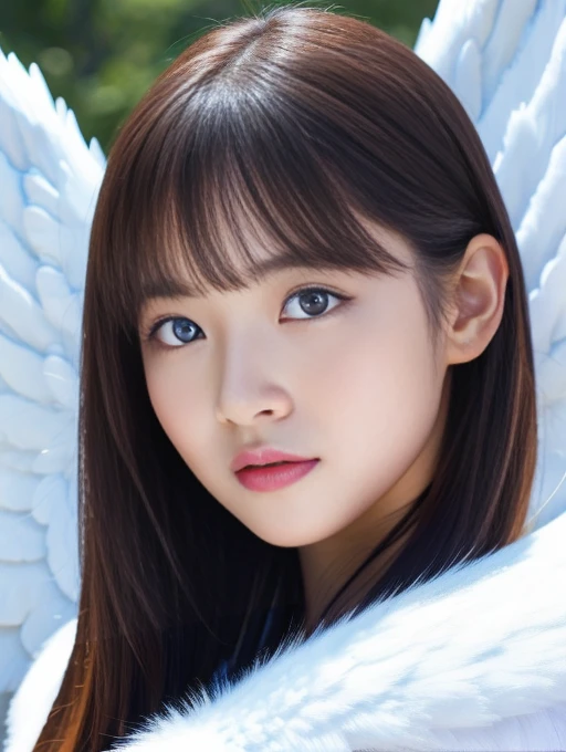 (A cute young Japanese Angel:1.75), (She has real Angel wings:1.5),(She descends from the sky onto a lake in the woods:1.0),(beautiful detailed eyes:2.0),beautiful detailed lips, (extremely detailed eyes and face:1.5), longeyelashes, slender woman body, beautiful short hair, natural makeup,big smile, incredibly beautiful skin, (Open your arms:1.5),(professional lighting, bright lighting, photorealistic, 8k, high resolution, best quality, masterpiece, ultra-detailed:1.5), vivid colors, moonlit night