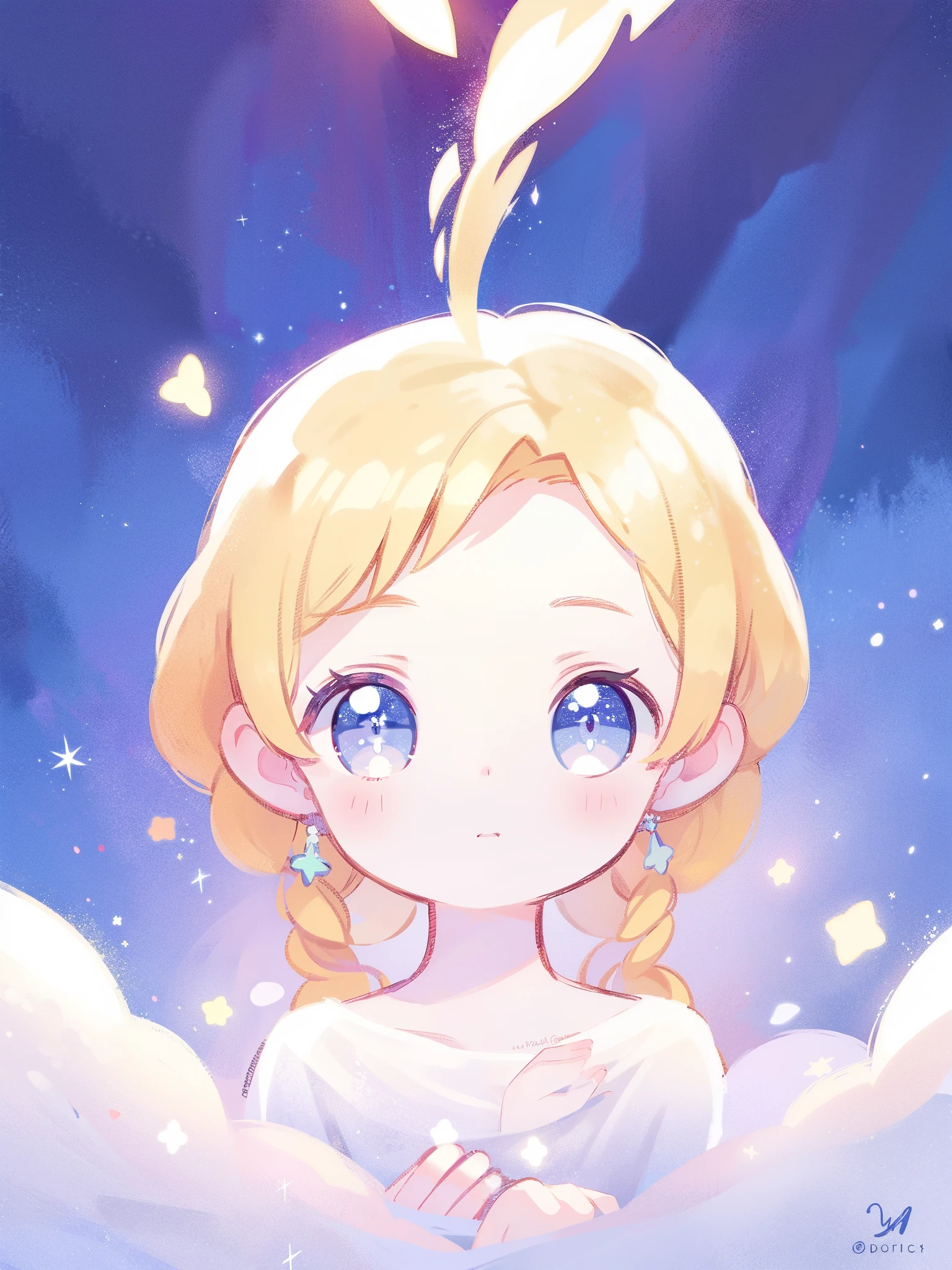 complex background, wishing star background, magical girl wearing an ethereal mystical pink translucent dress that reflects the stars, close up, sparkling detailed eyes, golden ratio face, perfect composition, perfume promo art, mystic, complex drawing, highly detailed, Covergirl brand, promo art, artistic rendition, ethereal, starry night, midjourney style