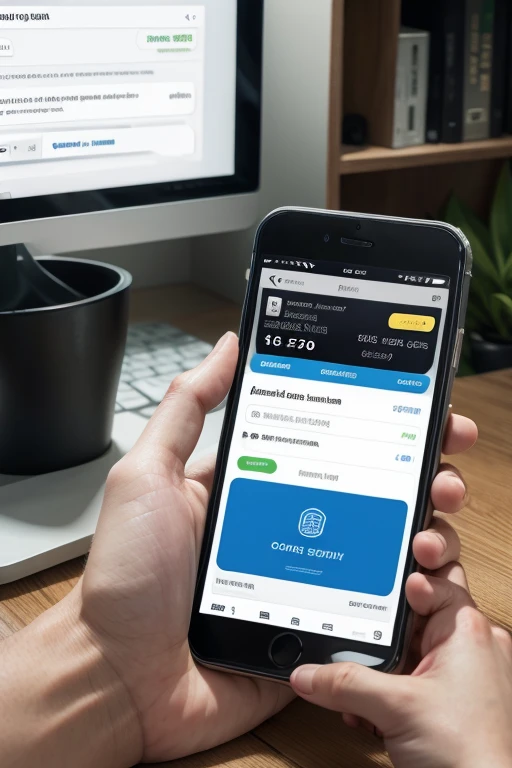 Tela de celular; money transfer in bank app