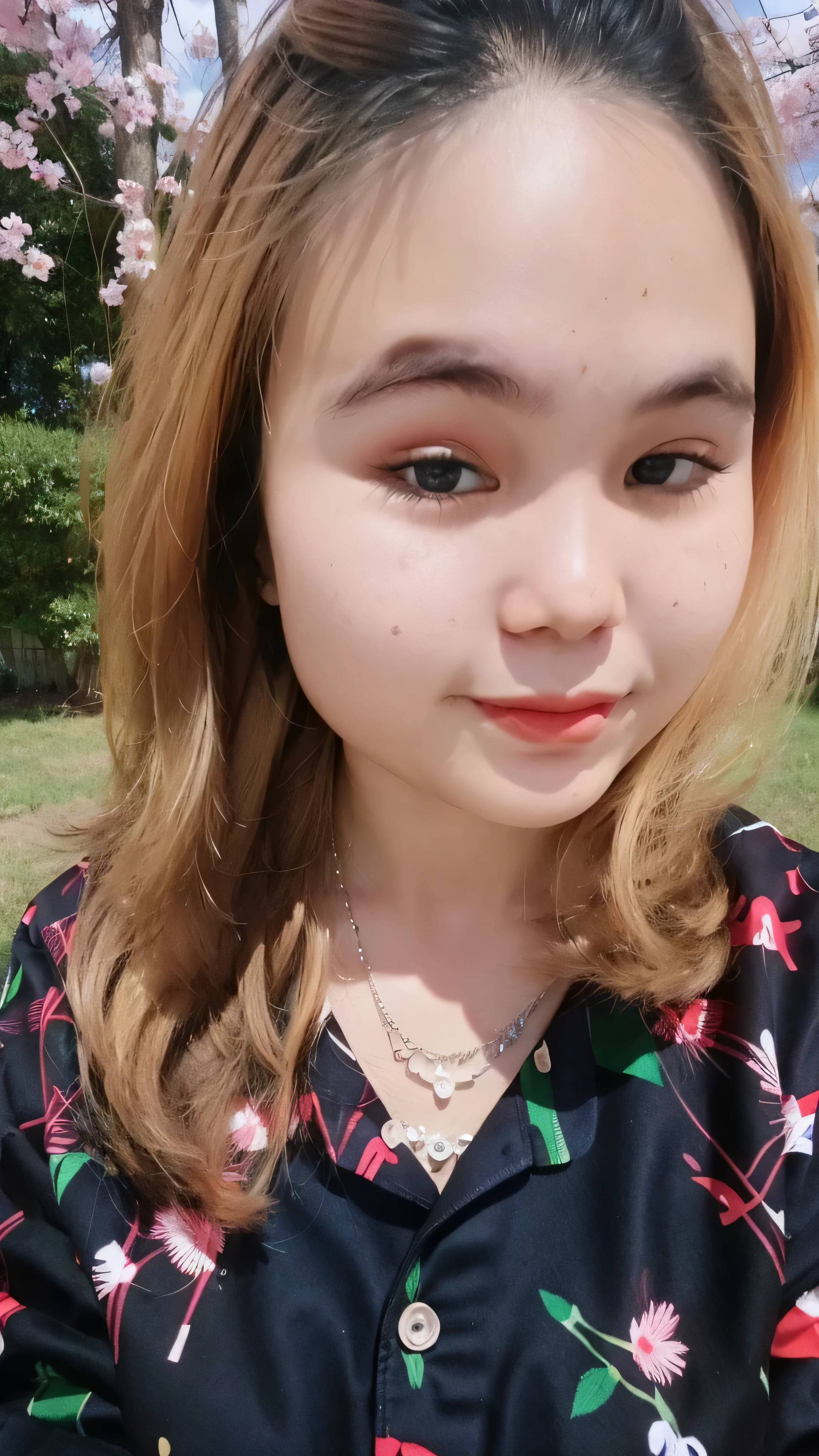 (super highest quality:1.3) (very realistic, Photoreal:1.3), (sharp focus:1.3), (Realistic and very high quality:1.3). (high resolution/High resolution:1.3), very delicate and beautiful, soft light, (brown hair, Shoulder-length straight bob hair sways in the wind), beautiful detailed girl, highly detailed eyes and face, beautifully detailed nose, thin and beautiful eyes, 1 girl, Pure beauty, cute, young, (smaller and flat chest), realistic face, realistic body, beautiful thigh, open jacket only, shorts jeans, cherry blossom background