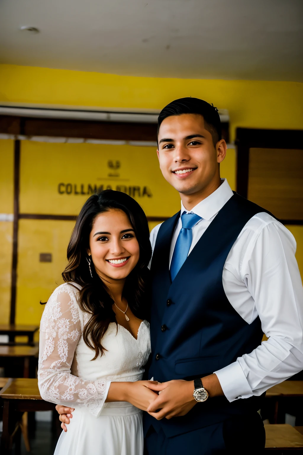 ((mejor calidad)), ((Photography)), escuela de la biblia, foto tomada a espaldas de hombres y mujeres colombianas recibiendo una clase