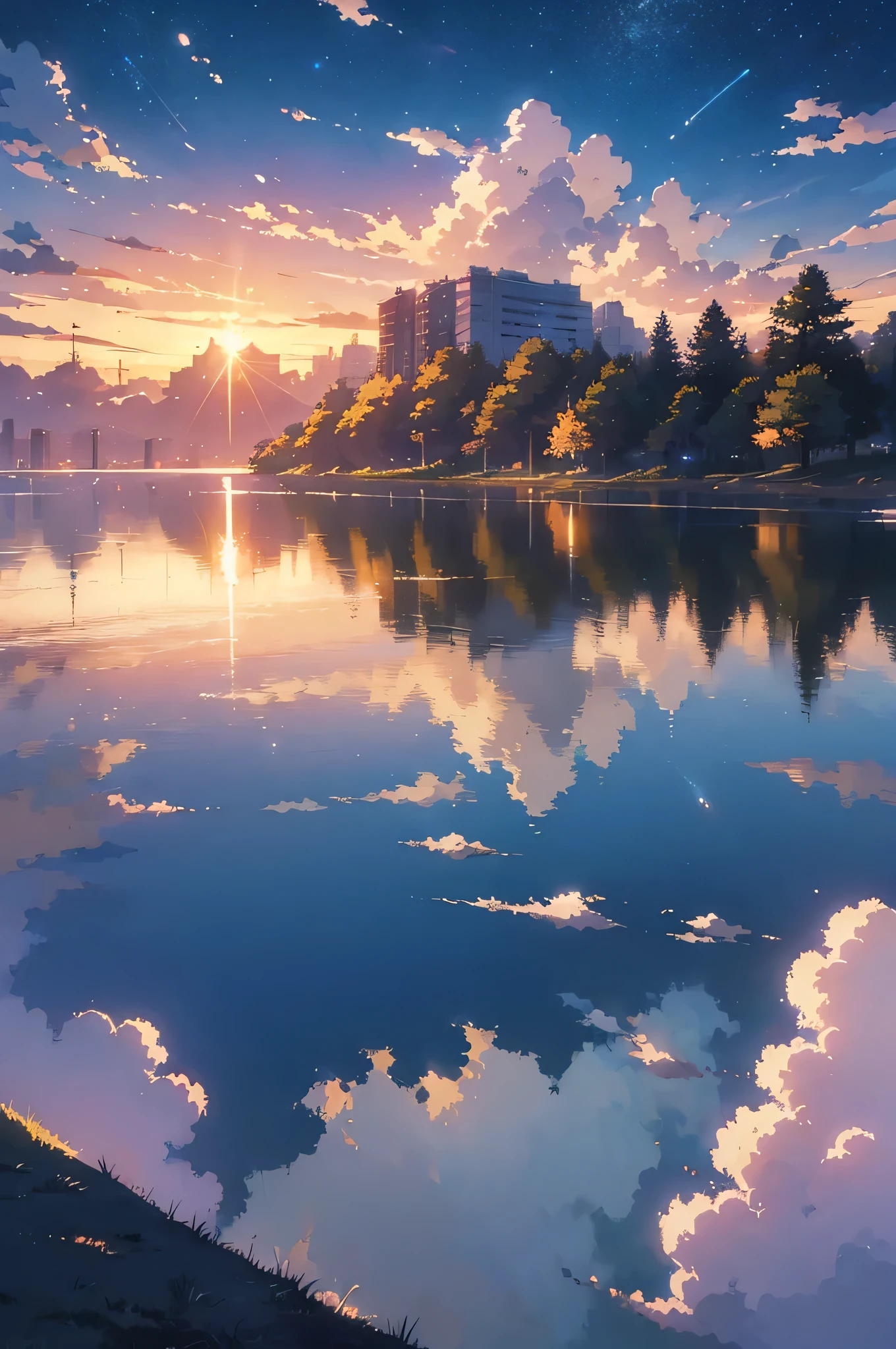 High quality masterpiece,noon,Tokyo,The sky explodes, landscape,Pixiv, Concept Art, Lofi Art style, reflection. by makoto shinkai, Lofi Art, Beautiful anime scene, break Anime landscape, detailed landscape — width 672, in Makoto Shinkai'style, Makoto Shinkai'style, Enhanced detailed, break,detailed,Realistic,Highly detailed digital art in 4K,Octane Rendering, Bioluminescent, break 8K resolution Concept Art, realism,From Mappa Studio,masterpiece,highest quality,Official Art,shape,Clear lines,(Nice_color),Perfect composition,Absurd, Fantasy,concentrate,Three-part method