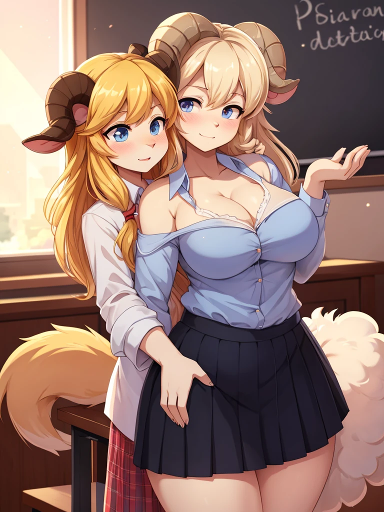 Hallucination, daydream , Fear , Fantastic , bokeh , hairy fur , tight fit skirt , white blouse , (mature wolf woman teacher) and (Fluffy Sheep boy student:1.3) , blondy , (flat chest) , Panty stocking , Seducer , Show secretly , school , Base of the tail , see-through , Maternal love , I can not stand it any longer