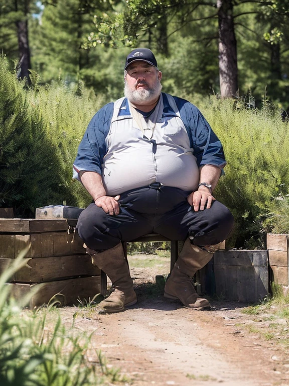 Realistic, ((Full body photo)),Handsome face, male old idade 62,(( (best quality,ultra-detailed),realistic,studio lighting,photography,two (chubby,plump) men with (big,fat) guts, hair and beard,🍀Baron Étienne Jocque governs the remote and lightly-populated Duchy of Crawford from his timber and stone stronghold Fort Grayling, built along the banks of the Au Sable River. He inherited his barony from his father Baron Claude Jocque, a French-Canadian fur trapper who first explored the region in the 1780s.
Baron Jocque himself is known as a seasoned wilderness scout and surveyor, having created some of the first crude maps of Crawford's vast forests, wetlands, and waterways. Now in his late 40s, he resides at Fort Grayling mainly during winter snows, emerging each spring to lead crews improving wagon trails and access points through the county for future pioneers and trade.
Though seen as gruff and unrefined by visiting nobles, Jocque enjoys great respect from the local frontier folk, trappers, and tradesmen. His knowledge of surveying, navigating, and outlasting Crawford’s harsh landscapes makes him an indispensable guide when it comes to pushing the borders of settlement deeper into the isolated domain under his loose stewardship.
((((looking at the watcher))))