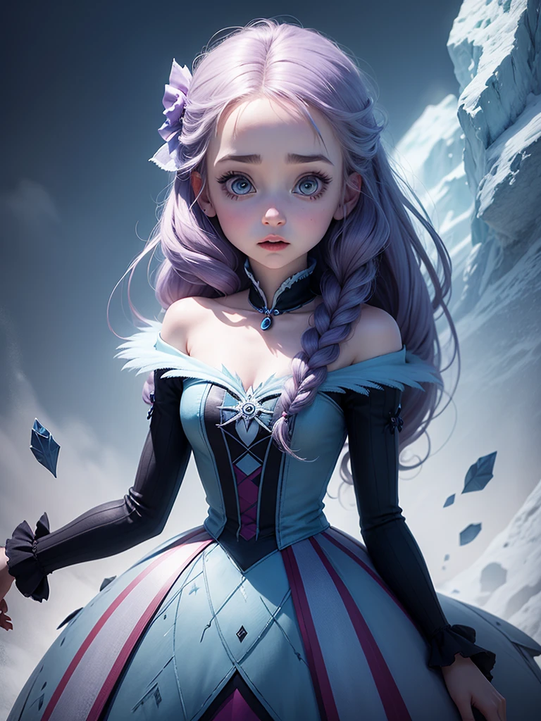 1 girl,frozen,tim burton style