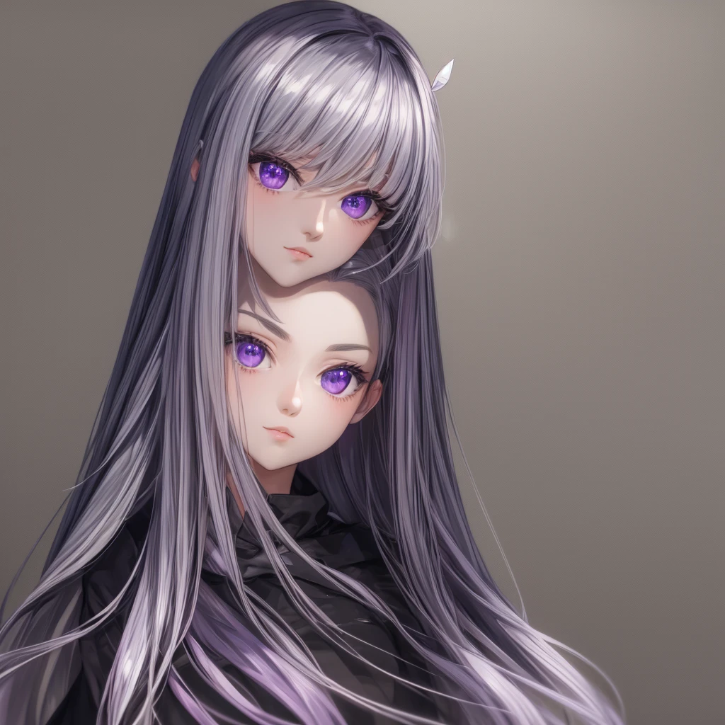 masterpiece, highest quality, One girl, Elaina_(May_no_gossip), Silver Hair, Purple eyes, Long Hair,