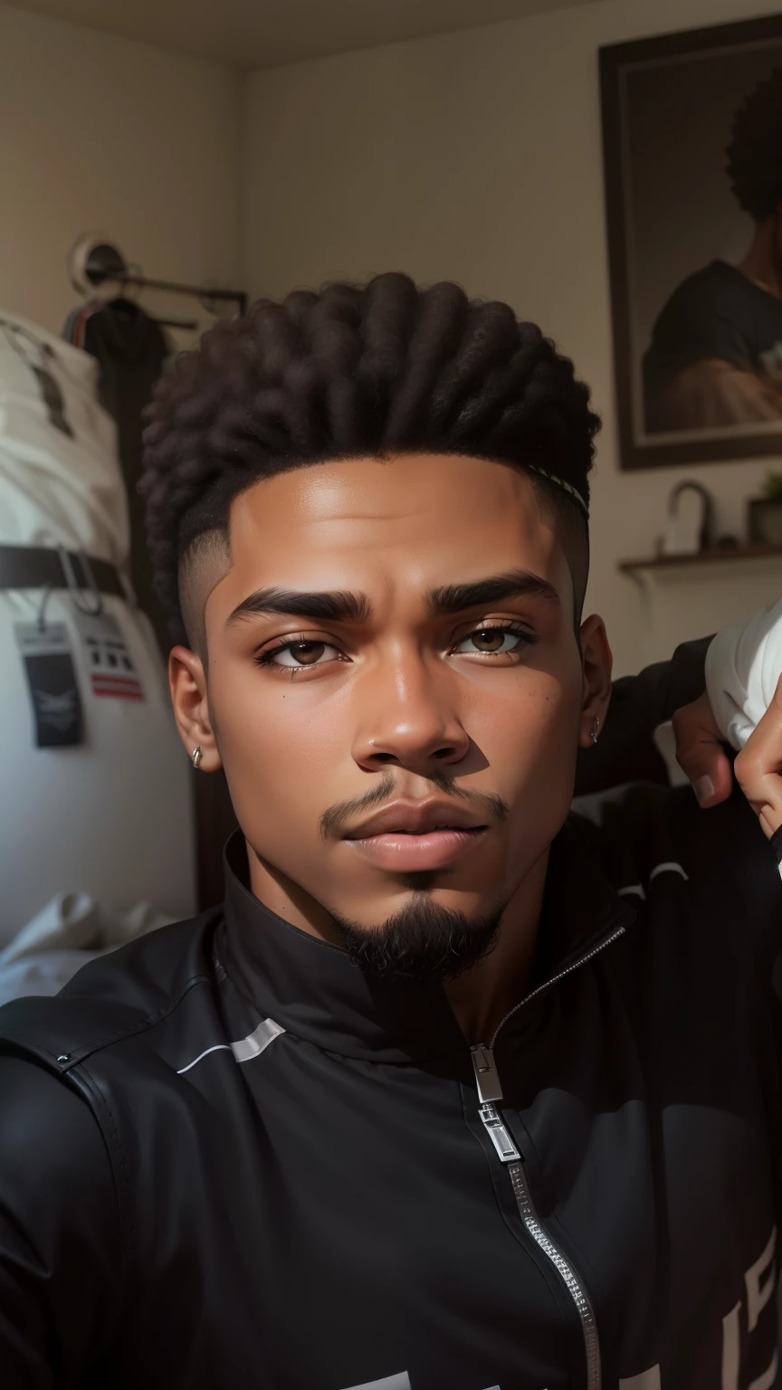 BaHomem de ,afro,estiloso,estilo jogo,cabelo preto,alta qualidade 16k,fundo de quarto,hanger bed and pillow
Ring on the finger