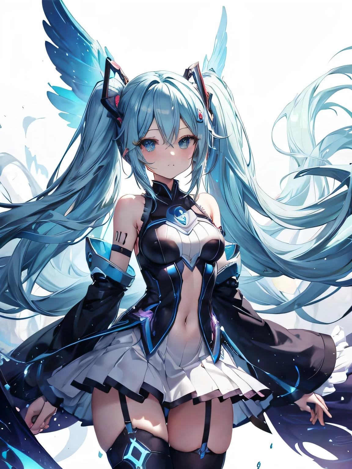 Hatsume miku x suicune ,ojos hermosos ((alta definicion)), fenix girl,art by dark natasha, jardin zen, art by dark natasha, art by vixen aztra, cuerpo completo, platas hermosas, cintura delgado, caderas amploas, piernas torneadas, hermosa, standing ((upper leg coquetamente)), HD face