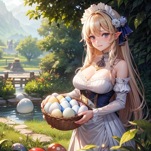 Lamia holding eggs