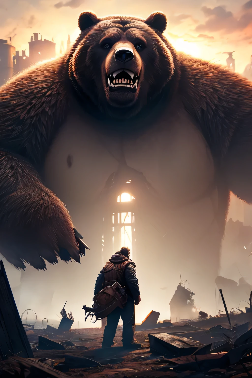 A giant man-eating bear from a ruined world