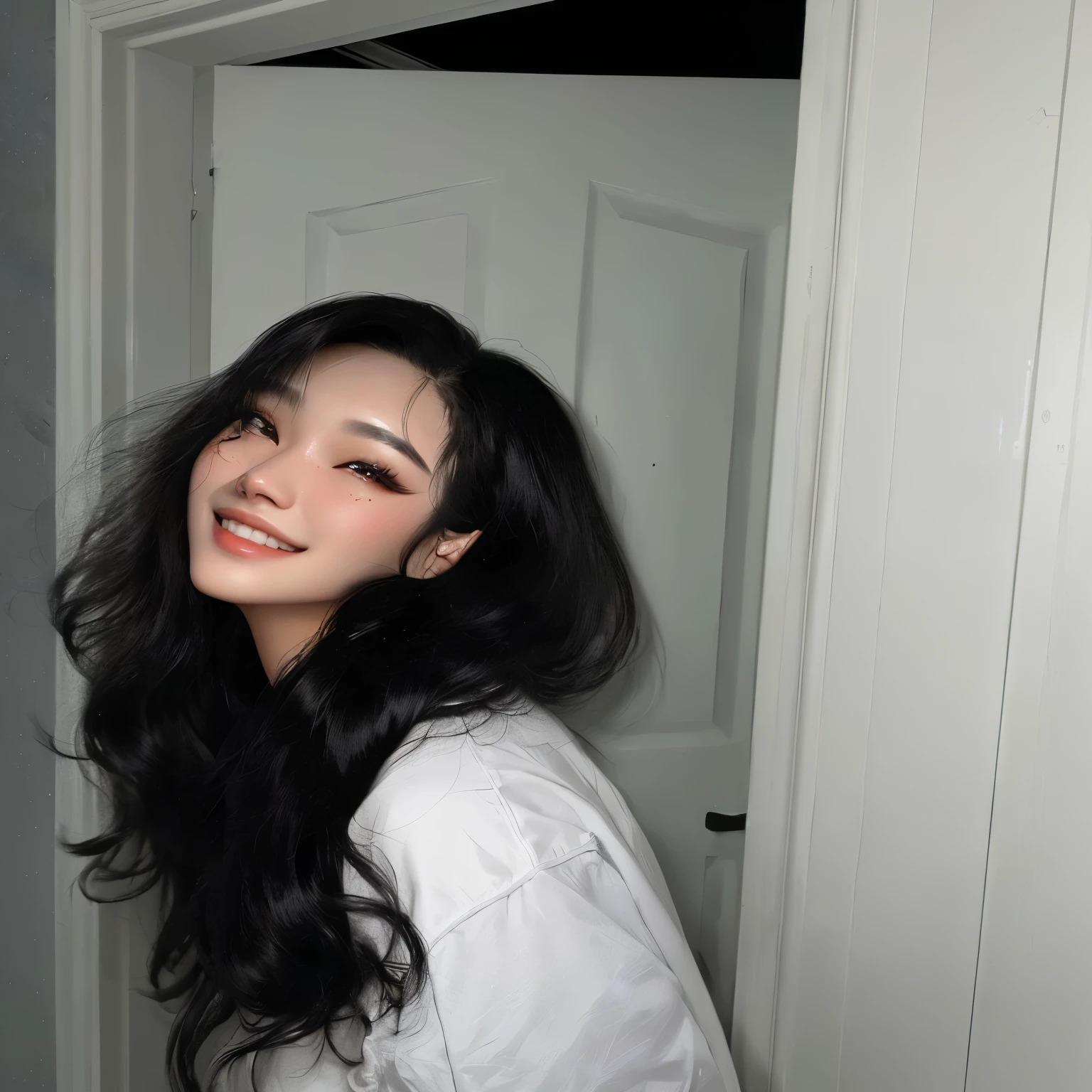 There's a woman who's smiling and looking at the camera., con cabello largo, ulzzang, hermosa mujer surcoreana, hermosa joven coreana, Heonhwa Choe, muchacha coreana, hermosa joven coreana, jaeyeon nam, wenfei ye, ella esta sonriendo y feliz, a young asian woman, kim taejin, xisionwu, jinyoung shin