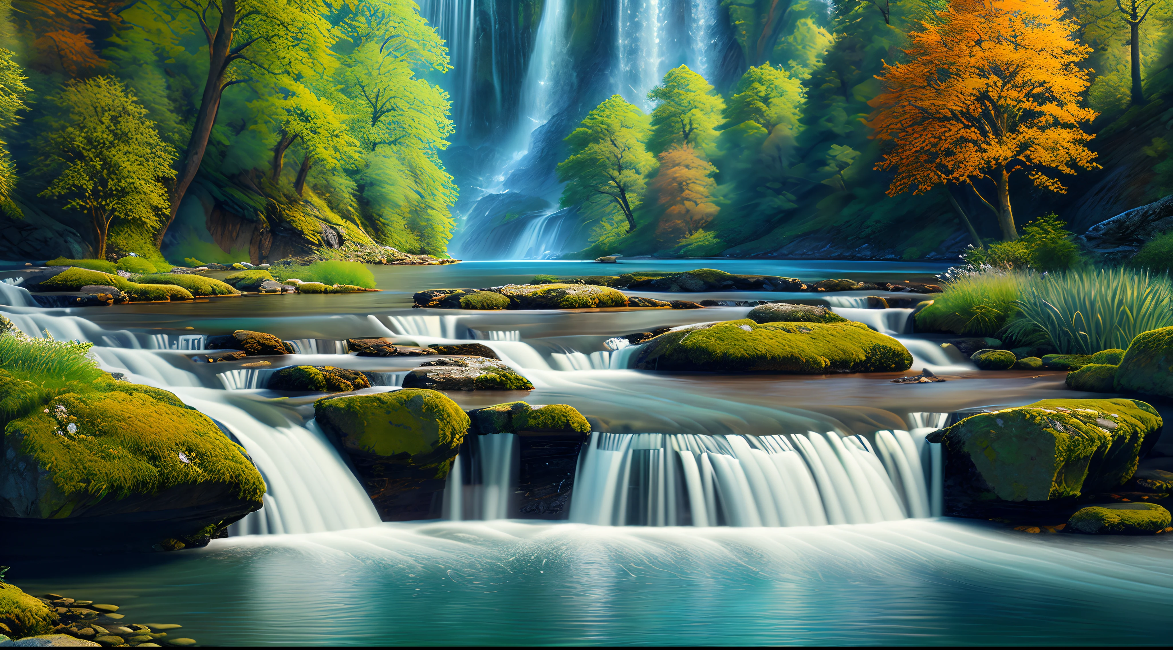landscape, water (extremely detailed CG unity 8k wallpaper), the most beautiful artwork in the world, professional majestic oil painting, intricate, high detail, sharp focus, dramatic, photorealistic painting