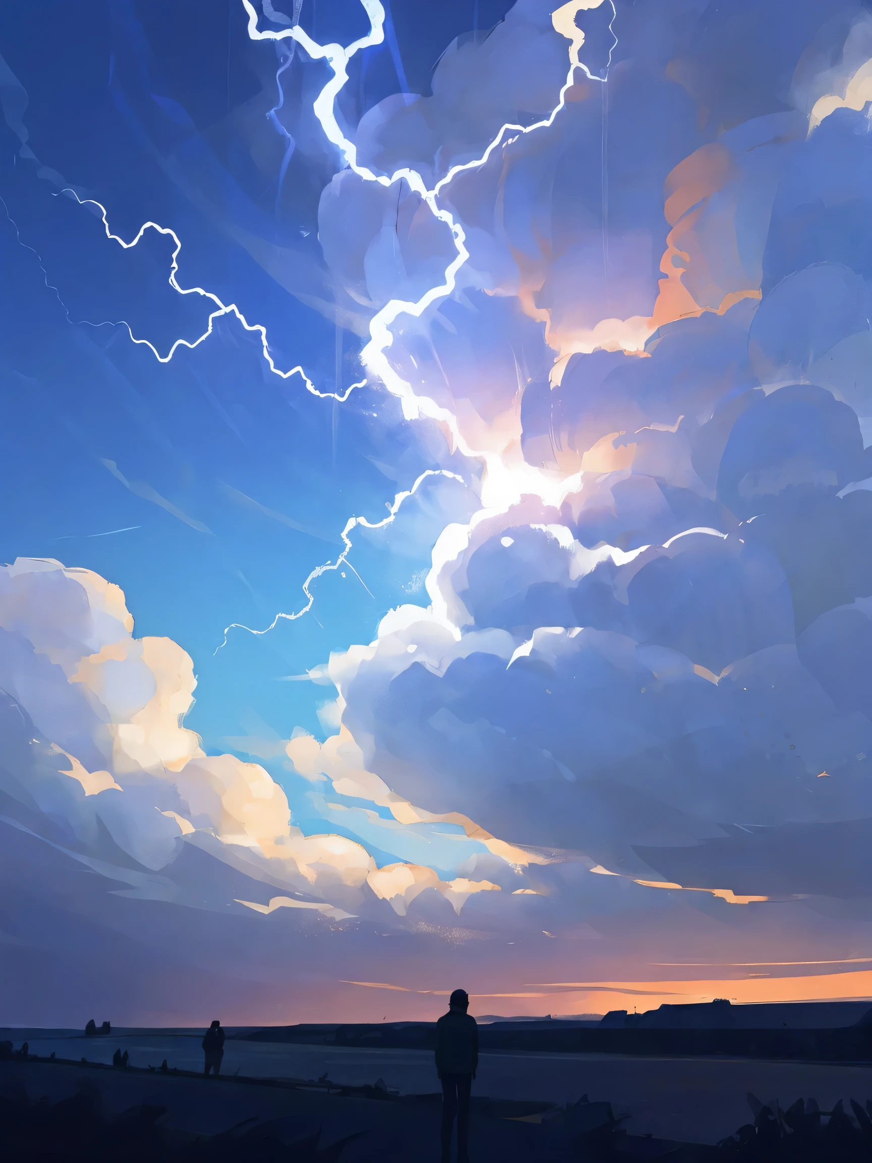 Electric tornado in storm,Cloudy sky ,no sunshine,rainy and windy,lightning light,Dazzling flashes of light,The whole sky is covered with lightning,Tornado turns,huge tornado，lightning inside and outside,There is a river and a small country house,3D Depth,Perfect viewing angles,True depth of field,Real and detailed images,high quality,masterpiece