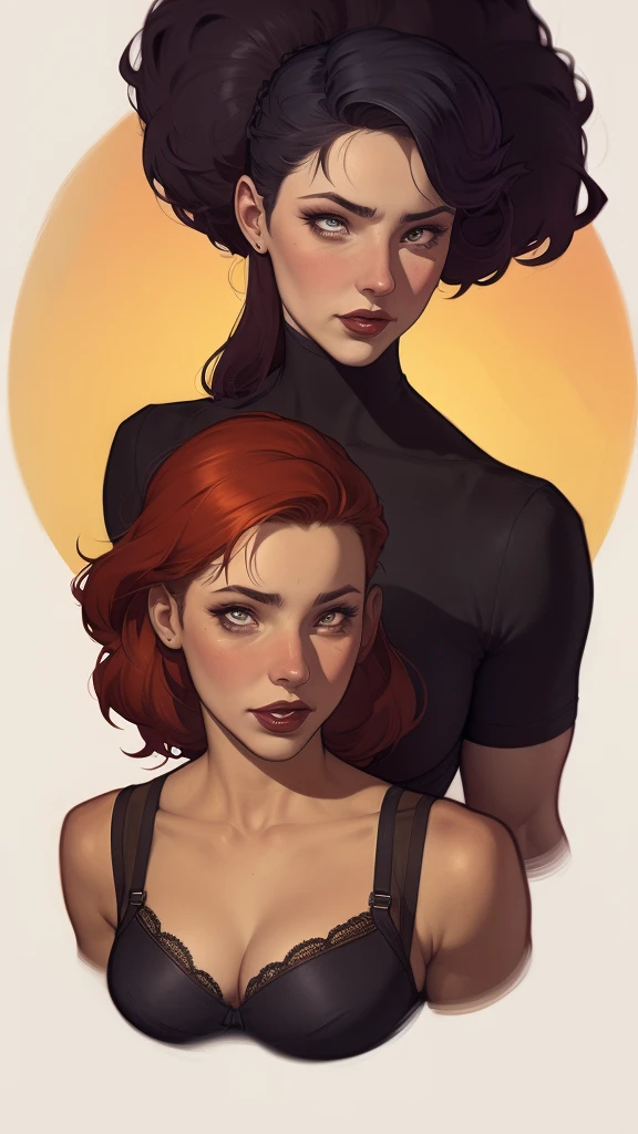 A closeup of a woman in a black top and a black bra, estilo de arte de charlie bowater, Estilo Charlie Bowater, retrato de vampiro, arte do personagem charlie bowater, Alena Aenami e Artgerm, Neoartcore e Charlie Bowater, Charlie Bowater cores ricas e profundas, lazy art style, Artgerm e Tom Bagshaw