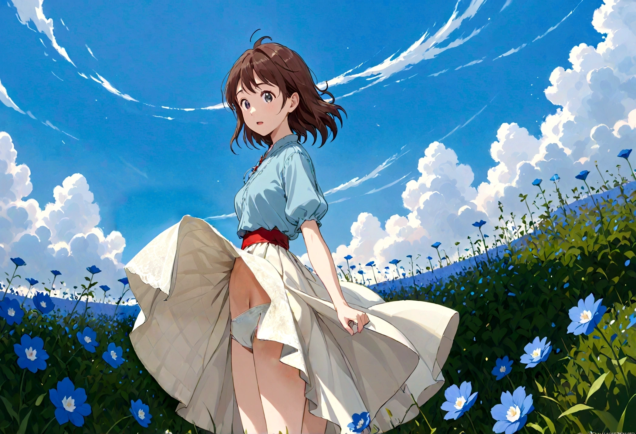 This is the outer fabric of the skirt.、