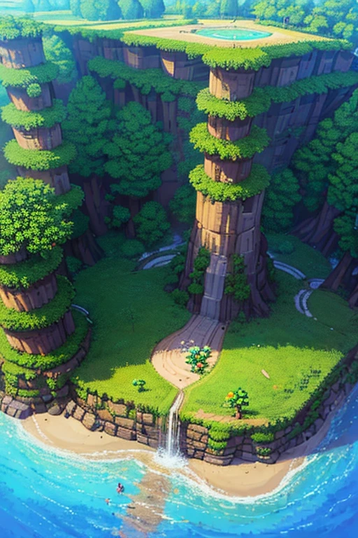 pixel art recursos naturais top-down