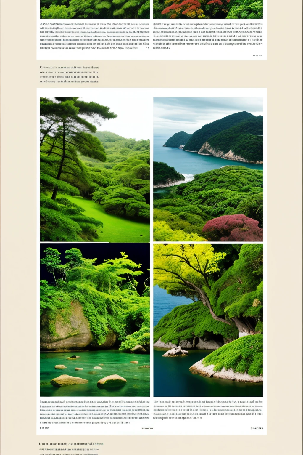 Generate images to put in a museum about ecosystem evolution ( sobre las plantas terrestres y marinas)
