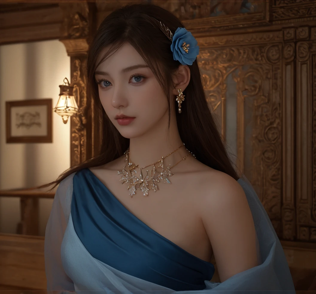 masterpiece, high quality, 3d, 8k cg, intricate details, detailed background, sacred. ornaments, byDylanKowalski, ((1girl)), upper body, muscular, skindentation, looking to the side, short hair, prosthesis, mechanical arms, synthetic skin, porcelain, pearl, holographic, titanium, diamond, ruby, sapphire, gemstones, clockwork, grunge, worn edges, armor,