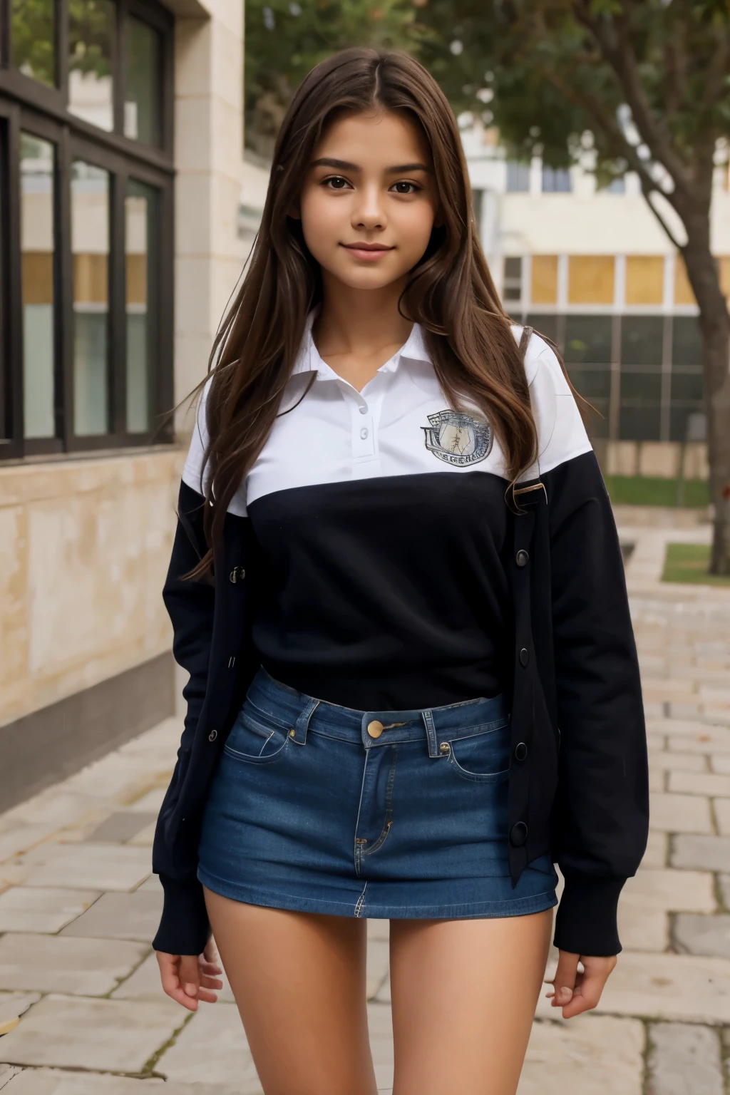 ,,realista, blanca, ropa colegial, sentada,piernas abiertas, mostrando bragas, sexy