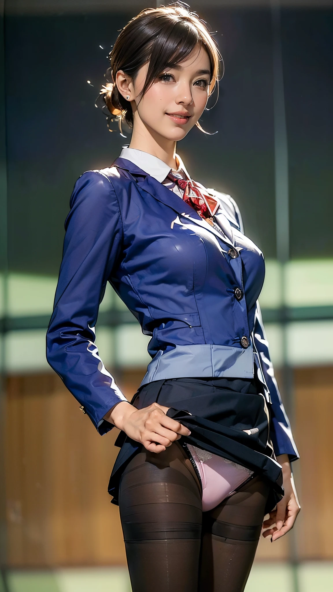 (One Woman),(Japanese),(Short Hair),(45 years old),(whole body:1.5),(front:1.5),(Skirt lift:1.5),(cabincrew),(stewardess),((((Skirt flip:1.5)))),((pantyhose:1.5)),((Small panties:1.5)),(Fitted flight attendant uniforms:1.5),(smile:1.5),(Beautiful Eyes:1.3),(Very detailedな顔:1.5),((Very detailedな女性の手の描画:1.5)),((Beautiful Skin:1,5)),(Delicate skin depiction:1.5),(Functional:1.2),(Big Breasts:1.2),BREAK((In Airplane:1.1)),(((Blur the background:1.5))),(Written boundary depth:1.5),BREAK(((masterpiece:1.5),(highest quality:1.5),(Very detailed:1.5),(High resolution:1.5),(Realistic:1.5),(Photorealistic:1.5))),8k,wallpaper