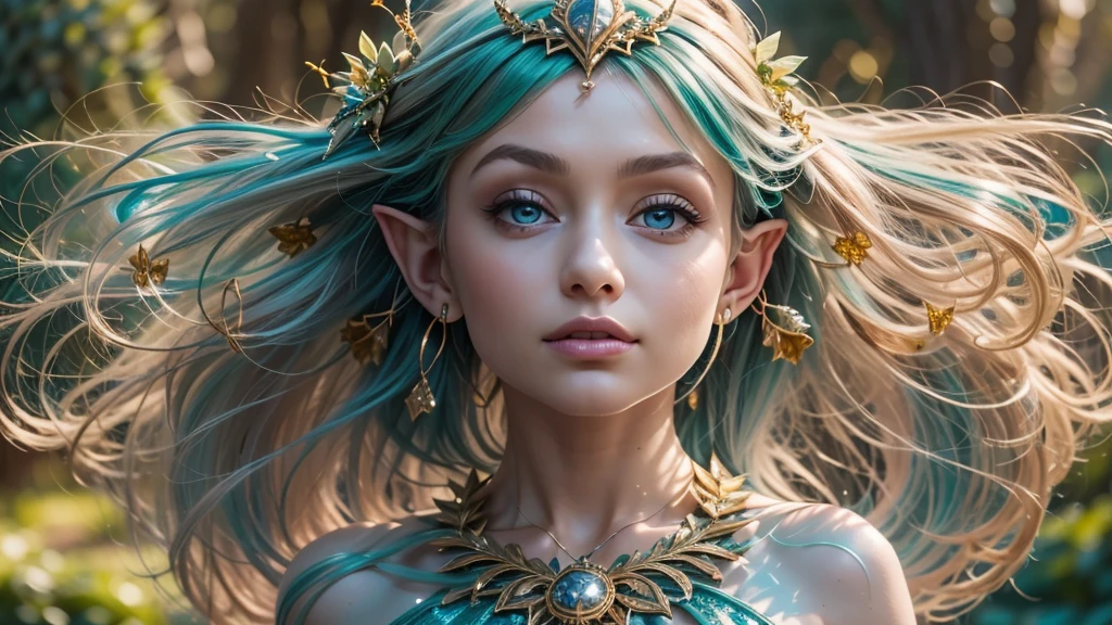 Beautiful faerie woman, elf ear, flying, hovering, floating, centered holographic dragonfly wings, balanced wings, glowing blue eyes, detailed proportional hand, manicured hands, proportional body, firm breast, silk tutu, frank Frazzetta painting style, (Best Quality:1.4), (Ultra-detailed), (extremely detailed CG unified 8k wallpaper), Highly detailed, RAW Photos, Professional Photography, plein air, Illumination, (Super fancy photos:1.4), (Dazzling light), Radiant Photography, depth of fields,