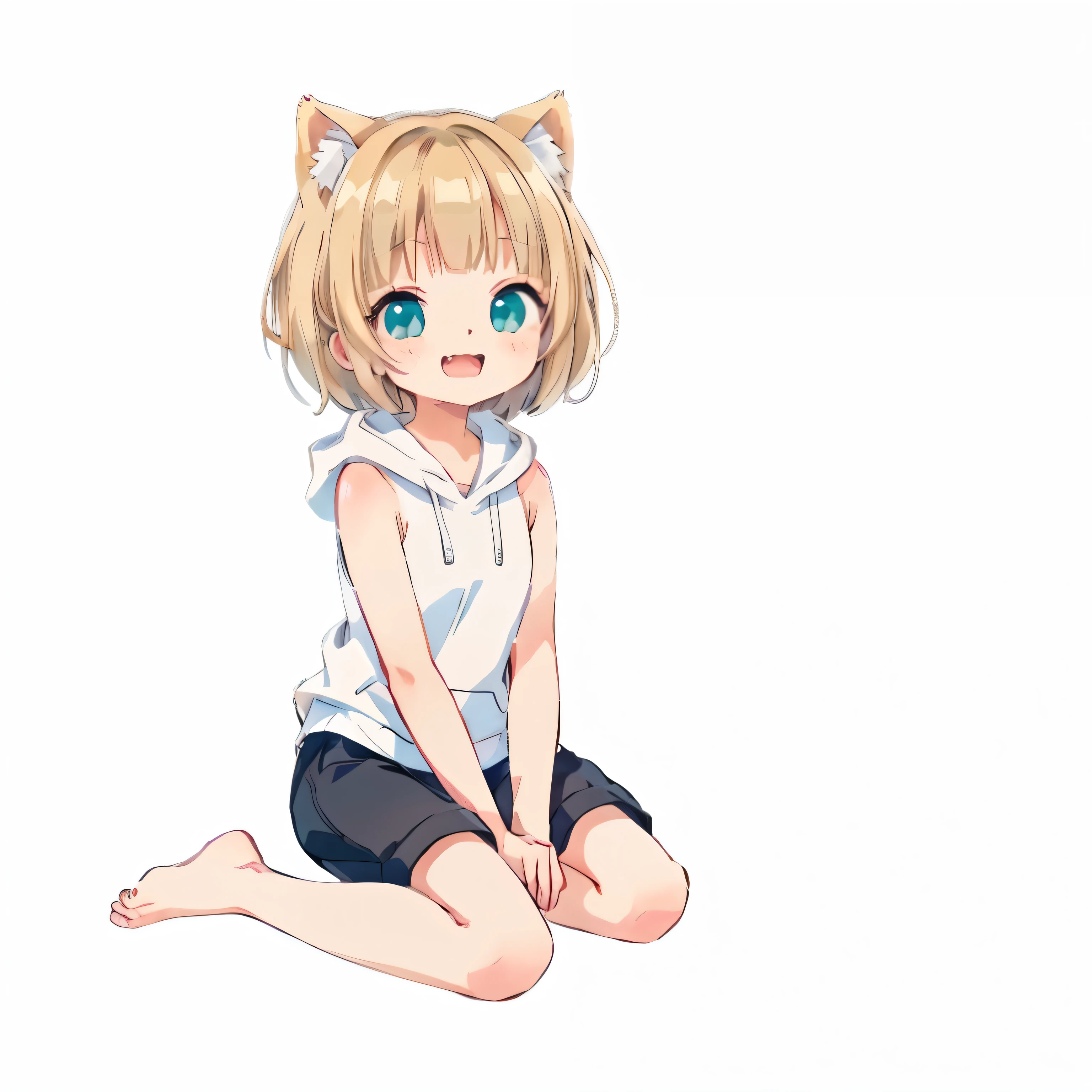 Anime Girls sitting on the ground with her legs crossed, cute anime Cat girl, anime Cat girl, cute Anime Girls, cute!! Little!!! Cat girl, very beautiful cute Cat girl, Anime Girls with cat ears, very beautiful anime Cat girl, beautiful anime Cat girl, cute anime, Anime Cat, (Anime Girls), Digital anime art!!, white Cat girl, Cat girl