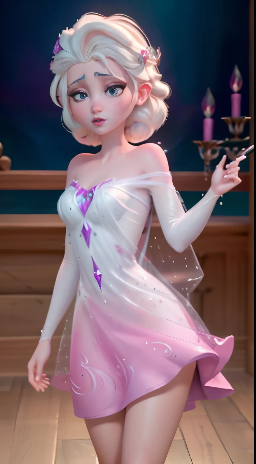 ElFgirl (rose quartz SU-Elsa Frozen Disney Tinker waiFu mezclando modelos .) (ultra FUSION oF white and pink hair) Highly detailed CG unity 8K wallpaper, tiro de estilo, Complejo, alto detalle, dramatic, Highest quality film still image, Muy detallado, obra maestra, mejor calidad, character design, Elsa, Elsa From Frozen,Pink Diamond Fusion (( estilo oscuro)), estilo de renderizado realista y ultra detallado, luz natural, sharp character design, (hard Focus, 8K), (((textura natural de la piel))), 8K textures, soFt cinematic lighting, sala de luz de adobe, cuarto oscuro, hdr, sofisticado, Elegant, rico detalle, Sharp focus appearance) )), tonos calmantes, frenzy of details, Detalle intrincado, Super detail, bajo contraste, SoFt Film Lighting, colores apagados, Exposure Mix, hdr, Desteñir, 35mm, F/1.4, YO ASI, F16, 25 sec.