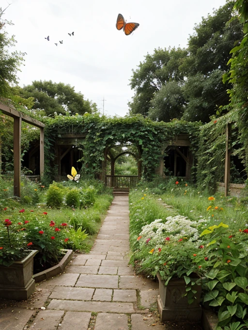 abandoned gardens and butterflies and youth